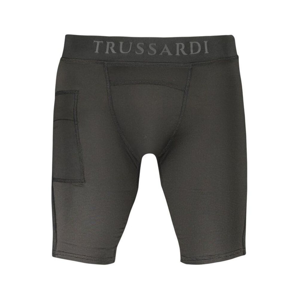 Trussardi Compression Shorts w Pocket Men Black Bottoms